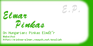 elmar pinkas business card